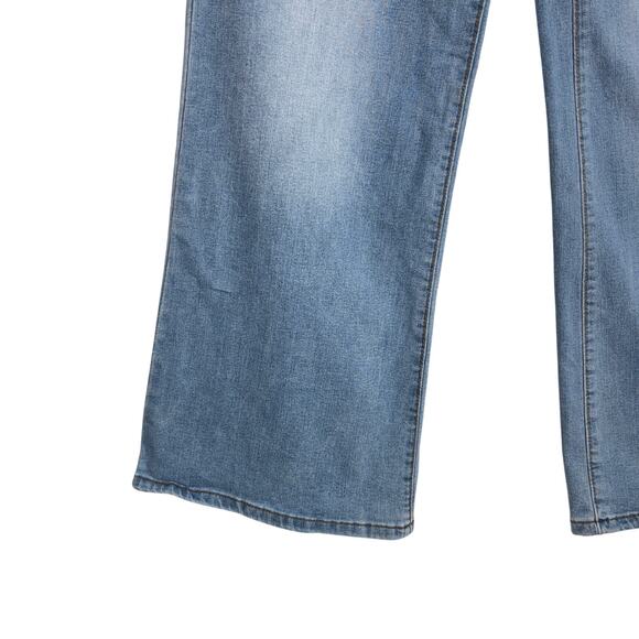 TALA Women's Size 8 Wide Leg Denim Jeans High Rise Light Wash Stretch - Picture 6 of 11